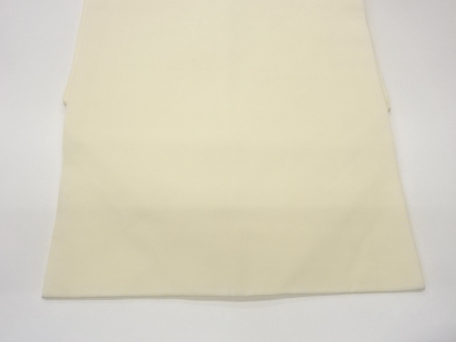  塩瀬金銀駒刺繍万年青模様名古屋帯